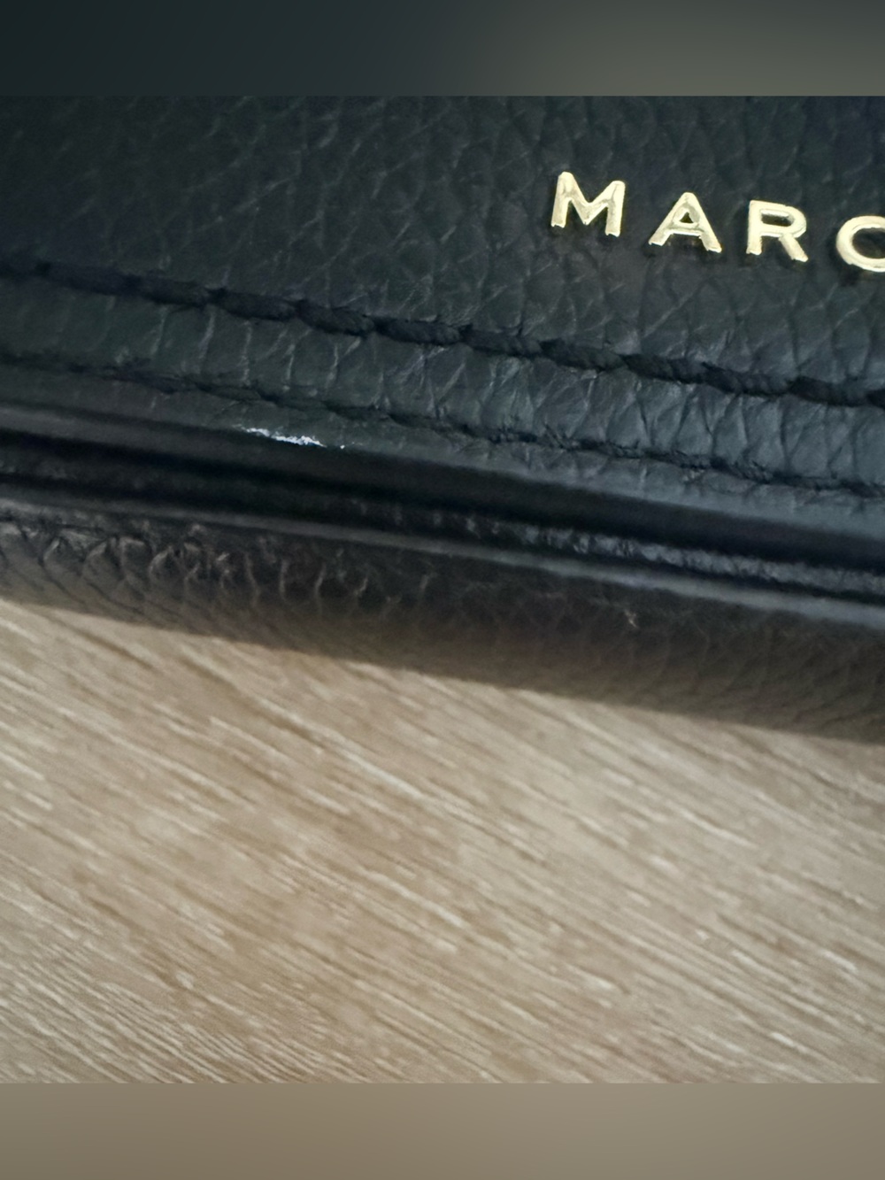 Marc Jacobs Black Pebbled Leather Phone Crossbody Bag Wallet - Picture 3 of 5